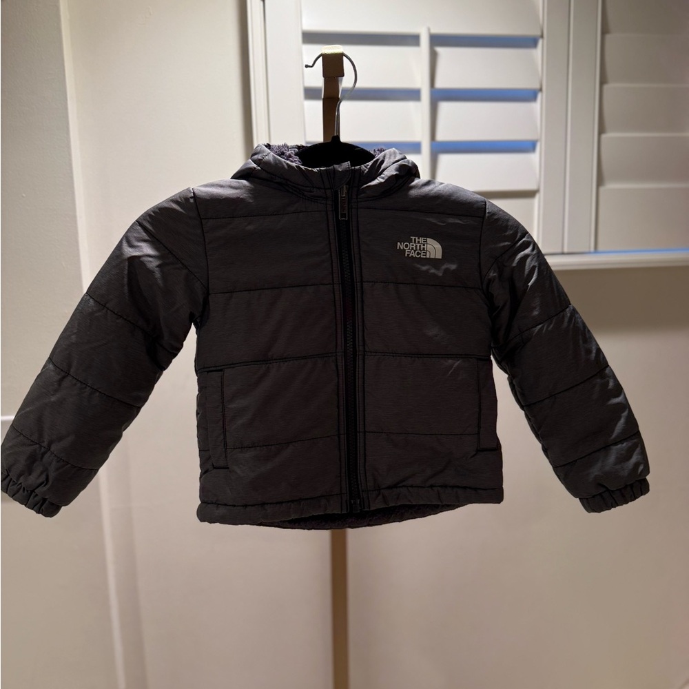 The North Face Charcoal Kids Reversible Water Repellent Hooded Jacket